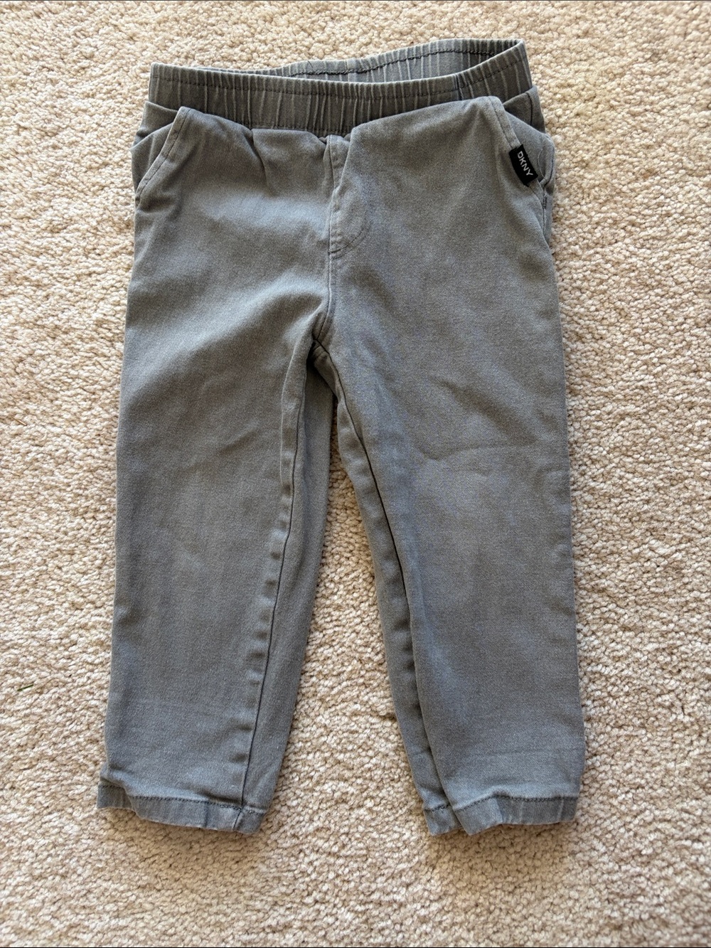 Dkny Gray Kids Pull-On Casual Dress Pants